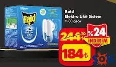 RAİD ELEKTRO LİKİT SİSTEM 30 GECE fiyat ve kampanya bilgisi